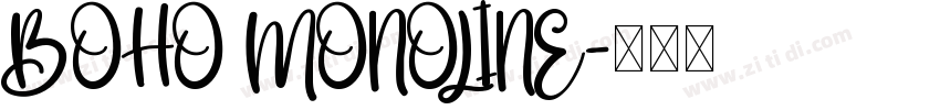 BOHO MONOLINE字体转换